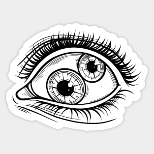 Two Pupils. Evil eye Sticker